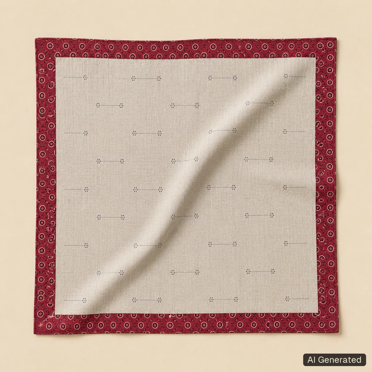 Open square scarf, Tropikera design 01; generated concept image