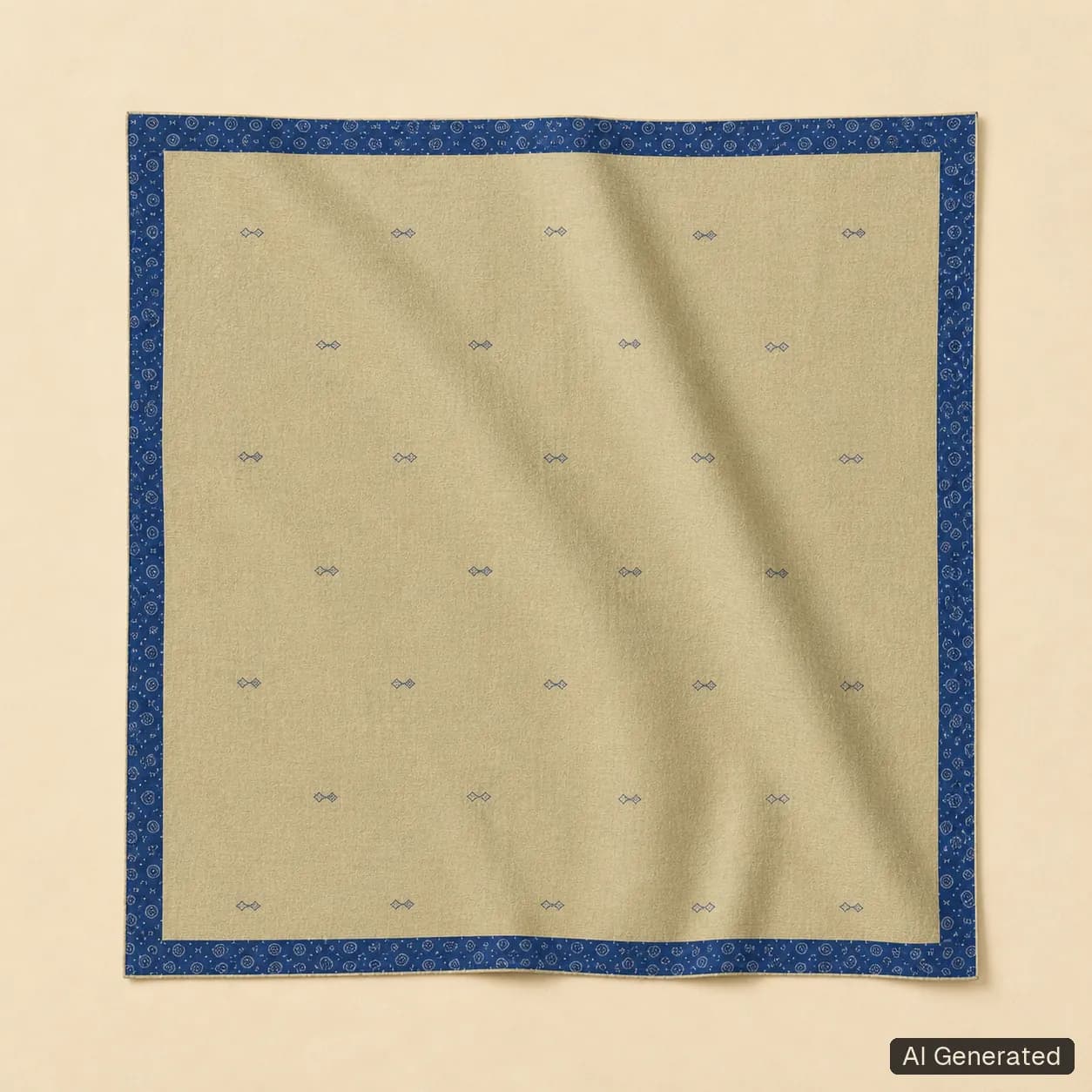 Open square scarf, Tropikera design 07; generated concept image