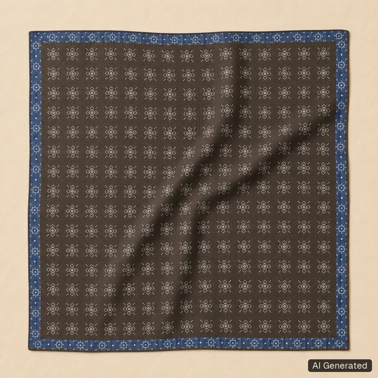Open square scarf, Tropikera design 08; generated concept image
