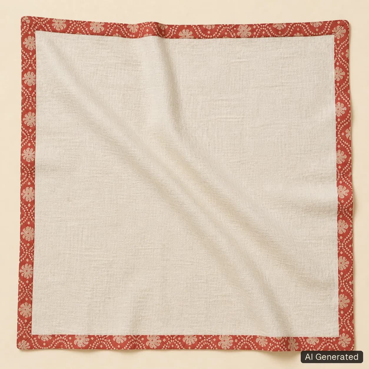 Open square scarf, Tropikera design 09; generated concept image