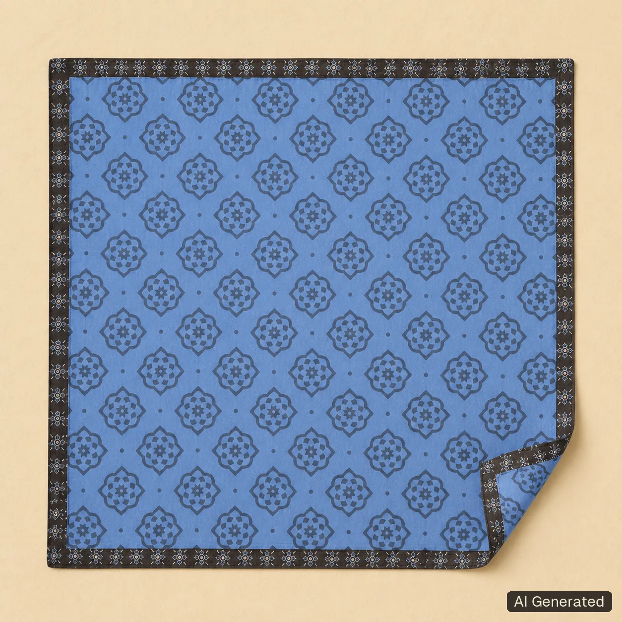 Open square scarf, Tropikera design 14; generated concept image