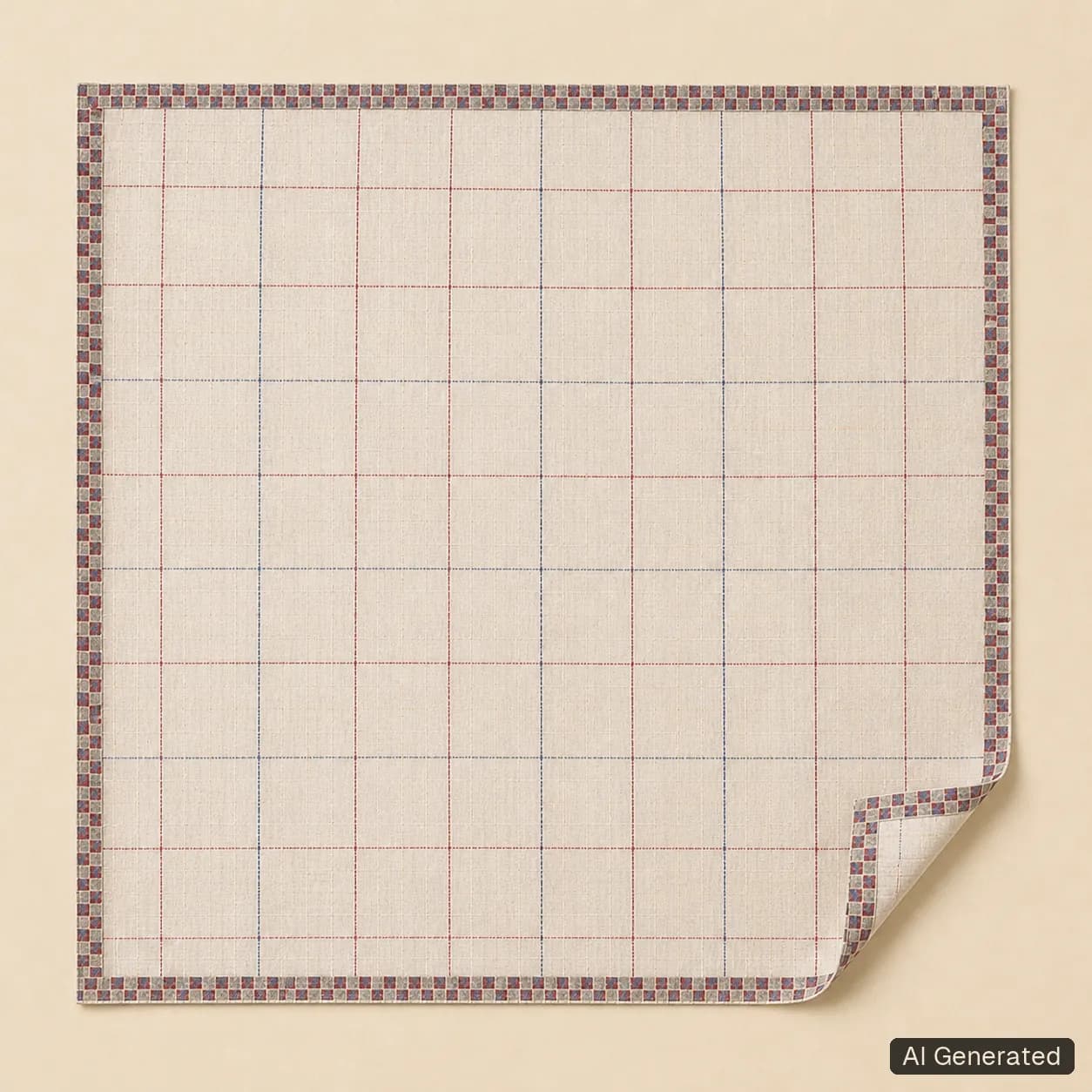 Open square scarf, Tropikera design 17; generated concept image