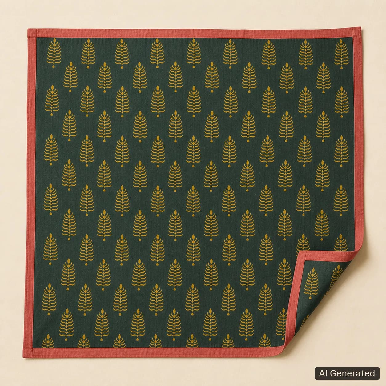 Open square scarf, Tropikera design 20; generated concept image