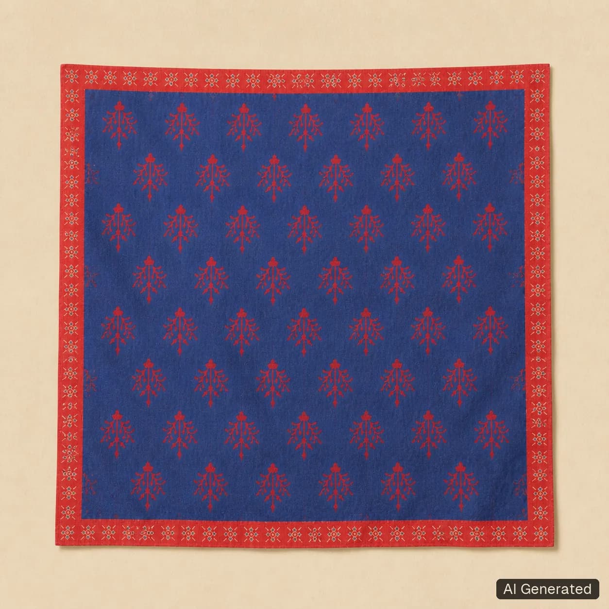 Open square scarf, Tropikera design 22; generated concept image