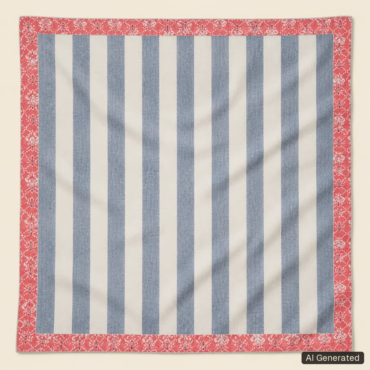Open square scarf, Tropikera design 23; generated concept image