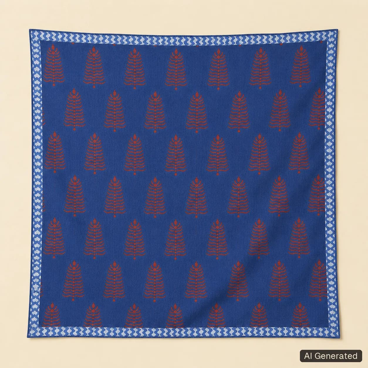 Open square scarf, Tropikera design 24; generated concept image