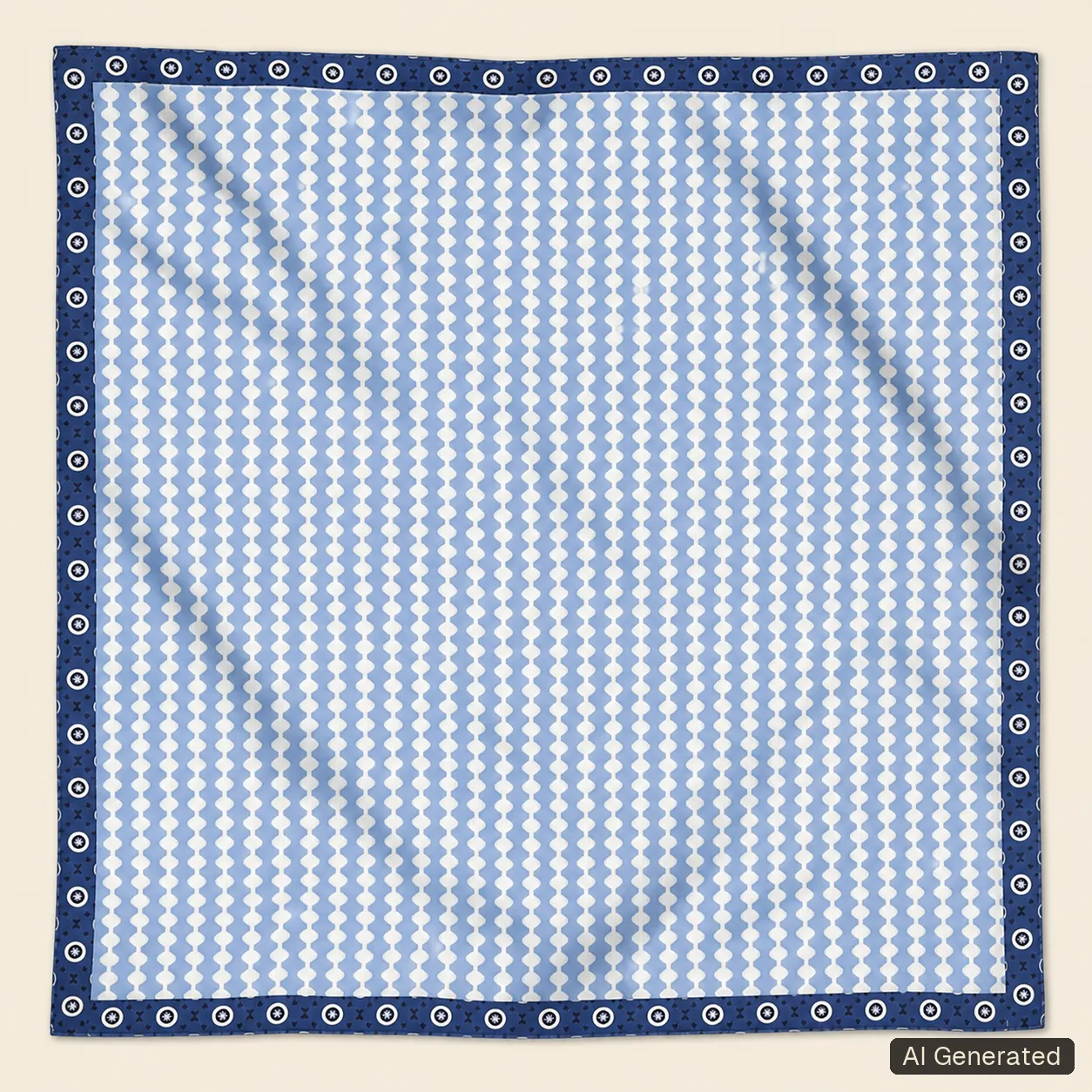 Open square scarf, Tropikera design 26; generated concept image