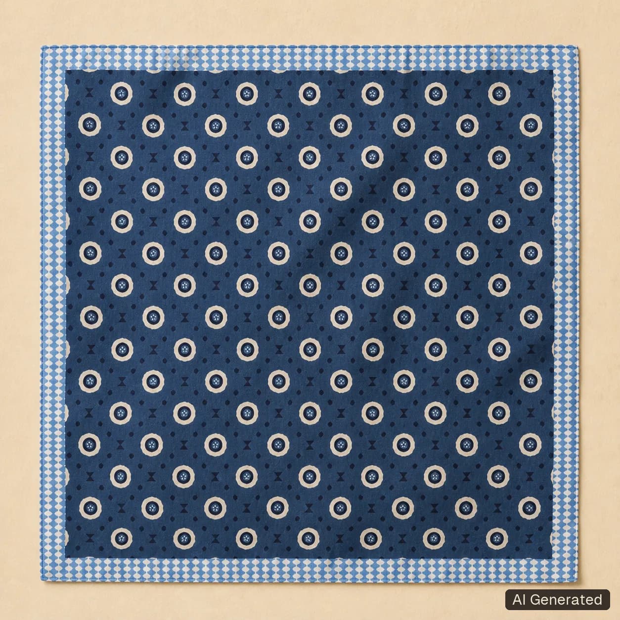 Open square scarf, Tropikera design Y; generated concept image